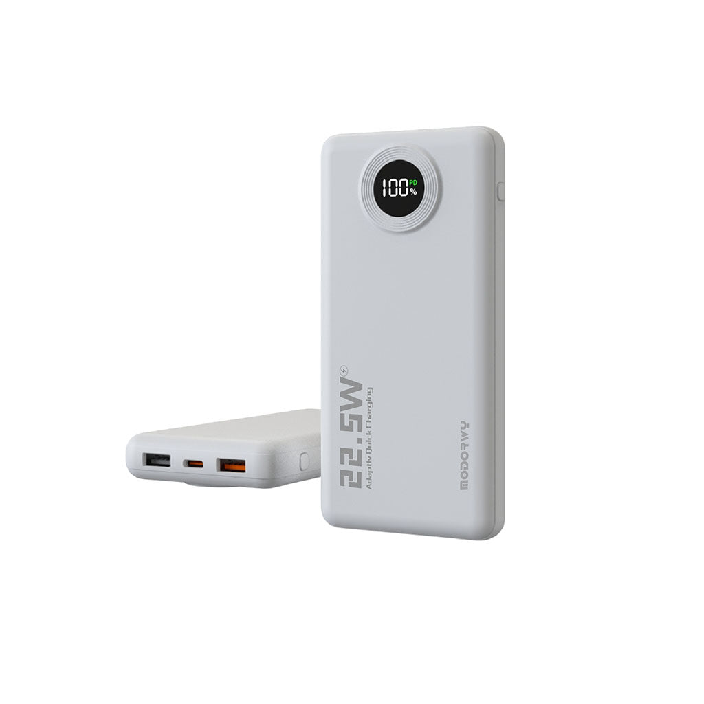 10000mAh, 22.5W, 3‑port power bank with LED digital display for real‑time power level and fast charging MG3109