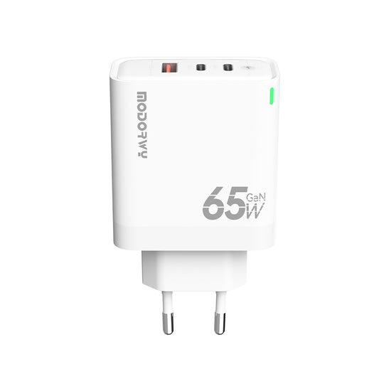 GaN зарядтағыш EU A+2C QC3.0+PD 65 Вт