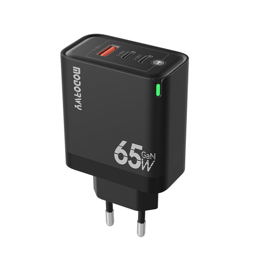 GaN зарядтағыш EU A+2C QC3.0+PD 65 Вт
